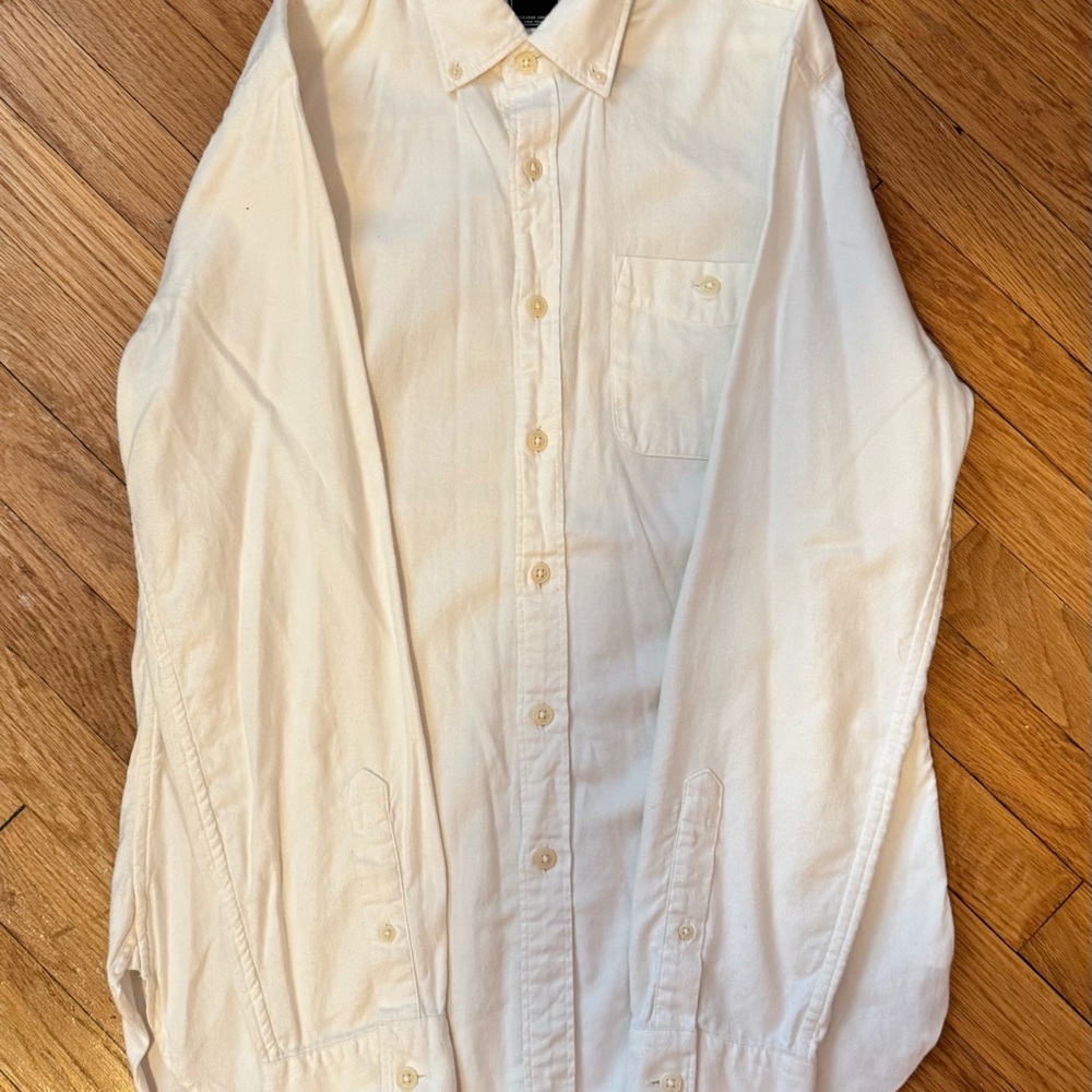 Todd Snyder Slim Fit Cotton/Wool Blend Long Sleeve Button Down Shirt